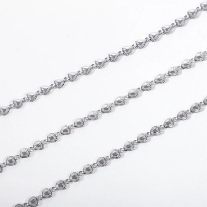 B4813 Silver Plated Stainless Steel Chain Thunk Chain Bulk Roller Chain for Anklet Necklace Jewelry