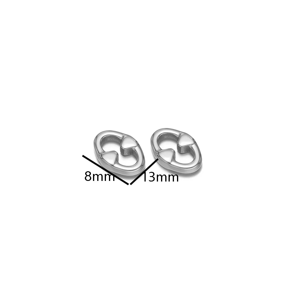 20pcs/bag Stainless Steel 18k Gold Plated Irregular Pig Nose Charms Pendant for Diy Jewelry Necklace Making Jewelry Findings
