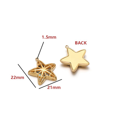 Gold Plated Stainless Steel Ocean Animal Charms Pendants for DIY Jewelry Making Necklace Bracelet Accessories