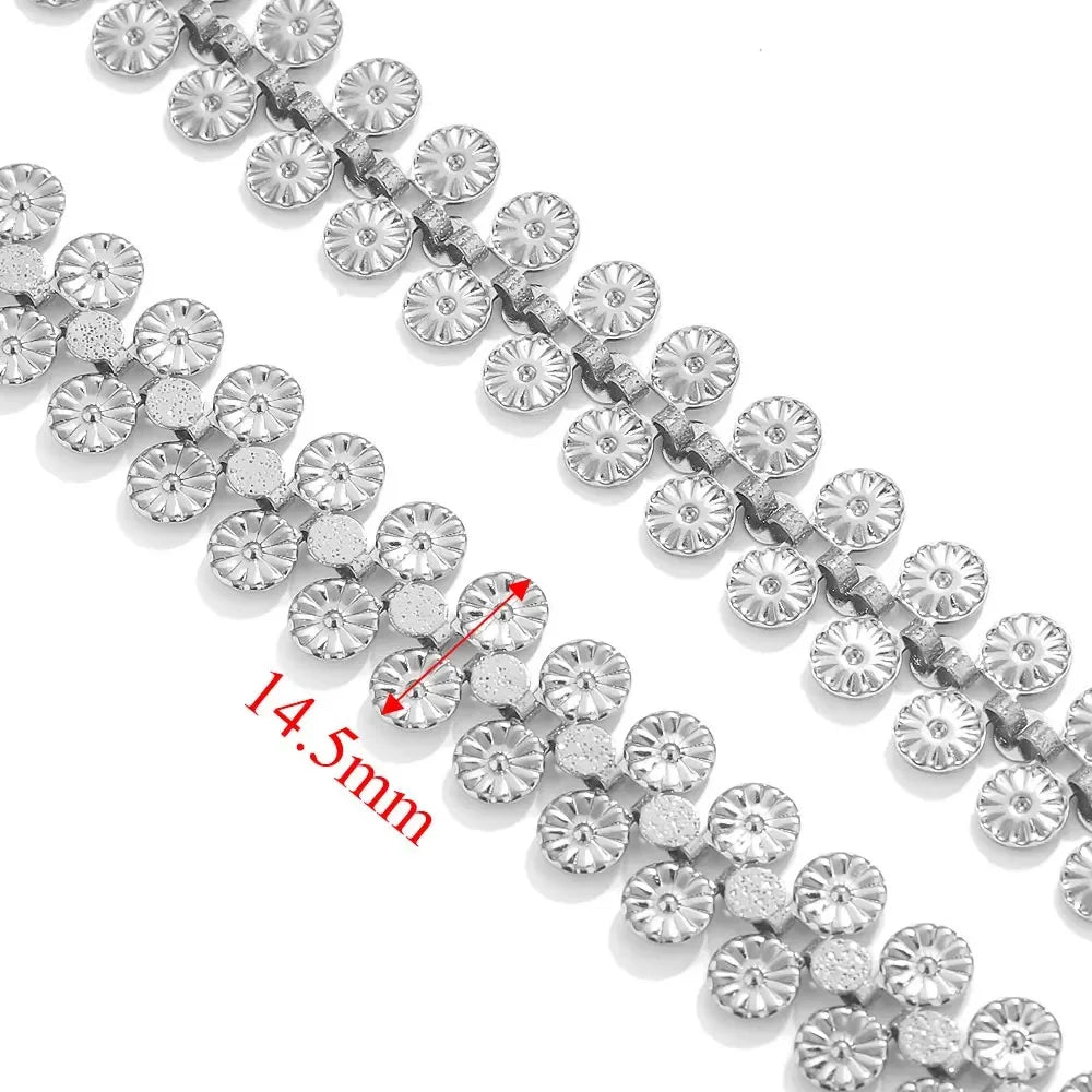 B4714 Hip Hop Thick Vacuum Chain 18k Gold Plated Stainless Steel Chain Roller Bulk Chain for Jewelry Diy