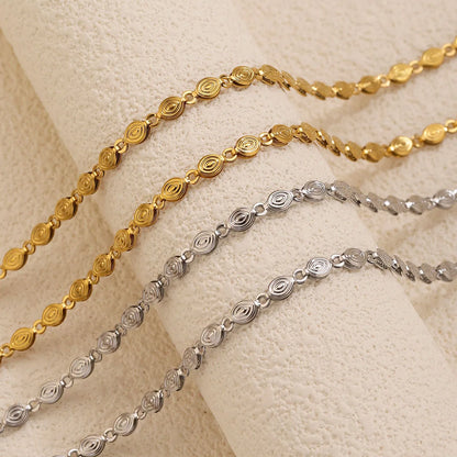 D672 High Quality Nail Shape Stainless Steel Chain Waterproof Bulk Roll Necklace Bracelet Chain Diy Jewelry