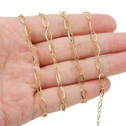 B3192 High Quality Stainless Steel Chain O Chain Rings Gold Necklace Chain for Making