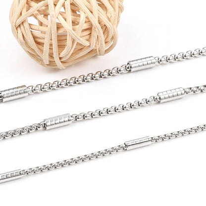 3D Charms Stainless Steel DIY Chain Silver Plated Accessory for Jewelry Making Necklace Bracelet Men Women