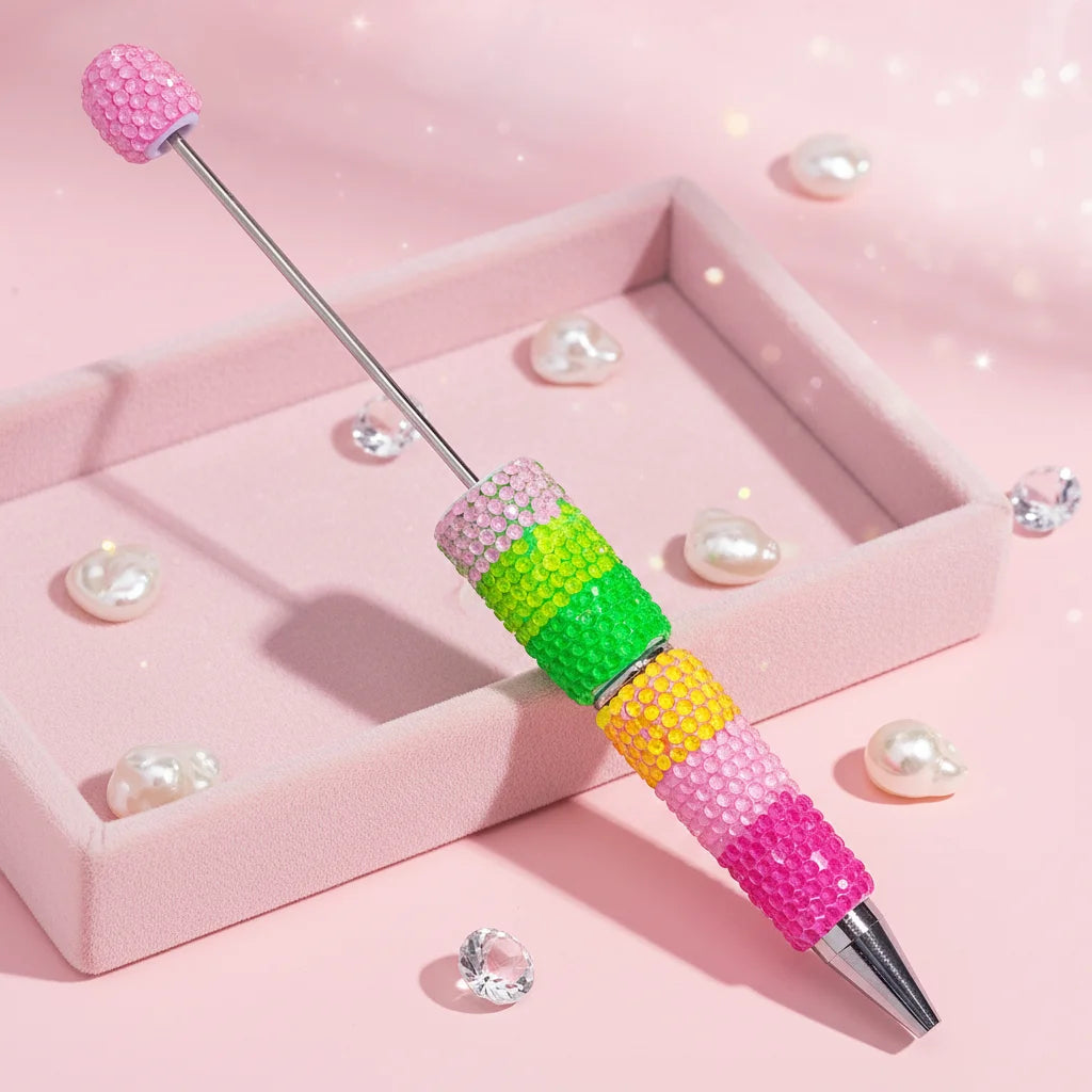 Creative Rainbow Gradient for DIY Heavyweight Handmade Diamond Engraved Durable Promotional Full Diamond for Plastic Pen
