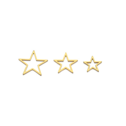 New Product Stainless Steel Gold Plated Charm Five-pointed Star Charm Pendant for DIY Jewelry Necklace Making