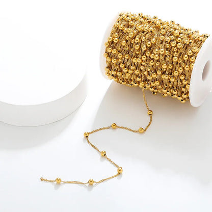 A2720 Non Tarnish 18k Gold Silver Stainless Steel Chain Bulk Necklace Bracelet Jewelry Making Chain Accessory