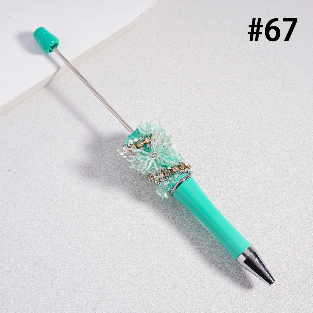 Butterfly Flower Ballpoint Pen with Rhinestone Chain Clear Sugar Solid Color Gift