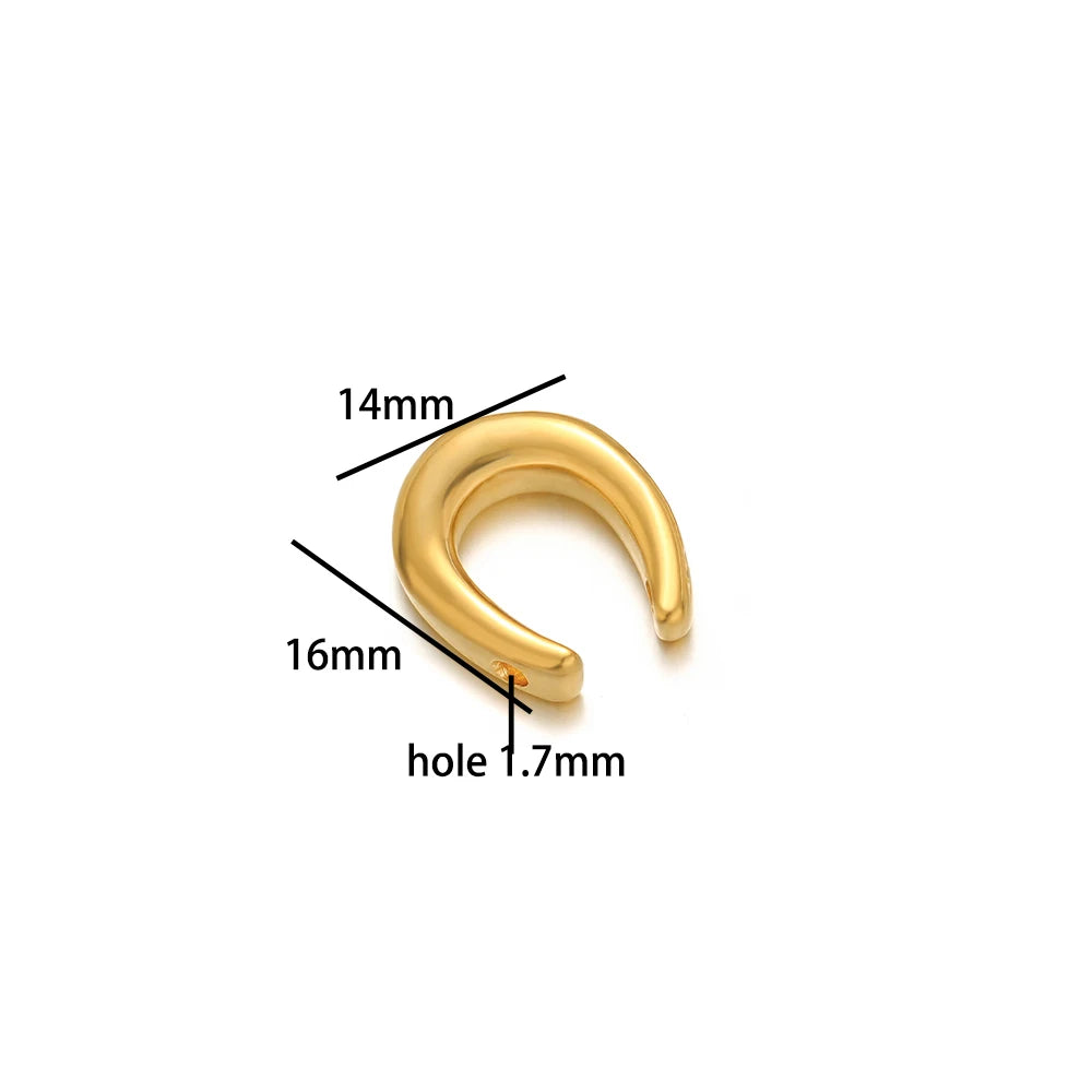 Geometric 18k Gold Plated Stainless Steel Heart U Shape Pentagon Charms Pendant for DIY Jewelry Necklace Making  Accessories