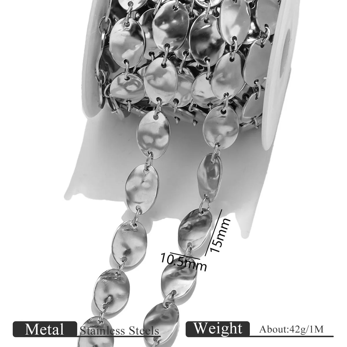 B419 New Irregular Stainless Steel Gold Chain Disc Butterfly Star Hollow Roller Chains Jewelry for Necklace Bracelet