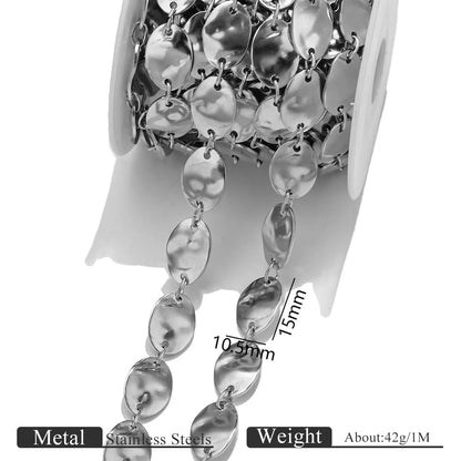 B419 New Irregular Stainless Steel Gold Chain Disc Butterfly Star Hollow Roller Chains Jewelry for Necklace Bracelet