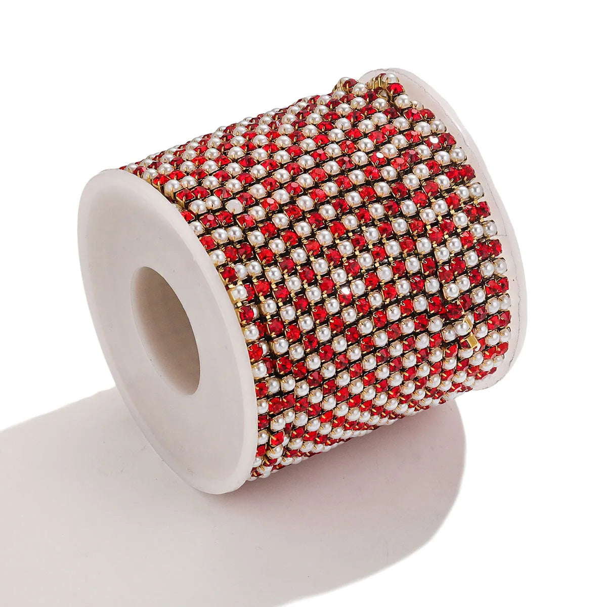 A1836 Colorful Pearl Crystal Pearl Beads Chain Stainless Steel Rosary Micro Pave Necklace Bracelet Jewelry Chain