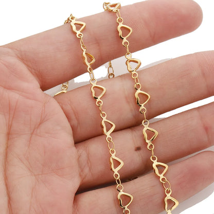 Wholesale Stainless Steel Chain 18k Gold Pvd Chain Custom Permanent Heart Chains for Women Jewelry