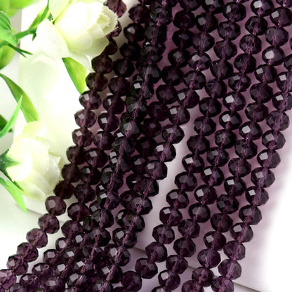 Wholesale Round Crystal 2/3/4/6/8/10/12mm Rondelle Glass Faceted Beads for DIY Jewelry Making