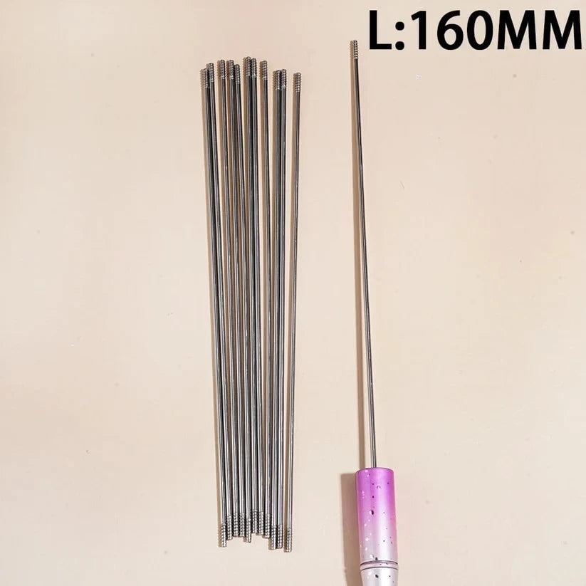 100PCS 160MM Magnetic Extension Rod for Beadable Keychains Eco Friendly Replacement Stick for DIY Beading Craft & Keychain Making Bulk