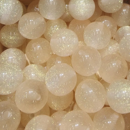 16mm   200pcs Acrylic  Star River Series Resin Shinny Glitter Beads for Pen Chunky  Necklace DIY Jewelry Making
