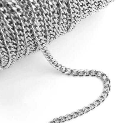 B359 18kgold Gold Grinding Chain Fashion Cuban Chain Punk Chain Luxury for Men Wearing