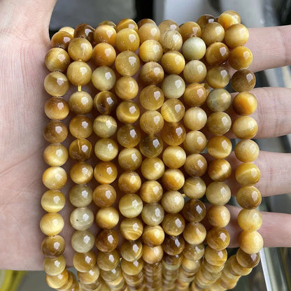 Wholesale Natural Stone Beads Amethyst Citrine Rose Quartz Crystal Gemstone Bead for DIY Jewelry Making 4 6 8 10 12 MM, 38CM