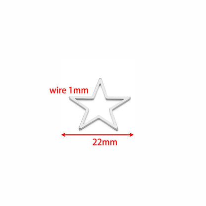 New Product Stainless Steel Gold Plated Charm Five-pointed Star Charm Pendant for DIY Jewelry Necklace Making