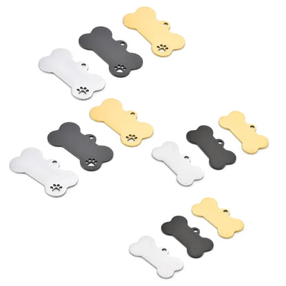 High-quality Polishing Stainless Steel Gold Plated Bone Dog Brand Charm Pendant for Jewelry Making Accessories