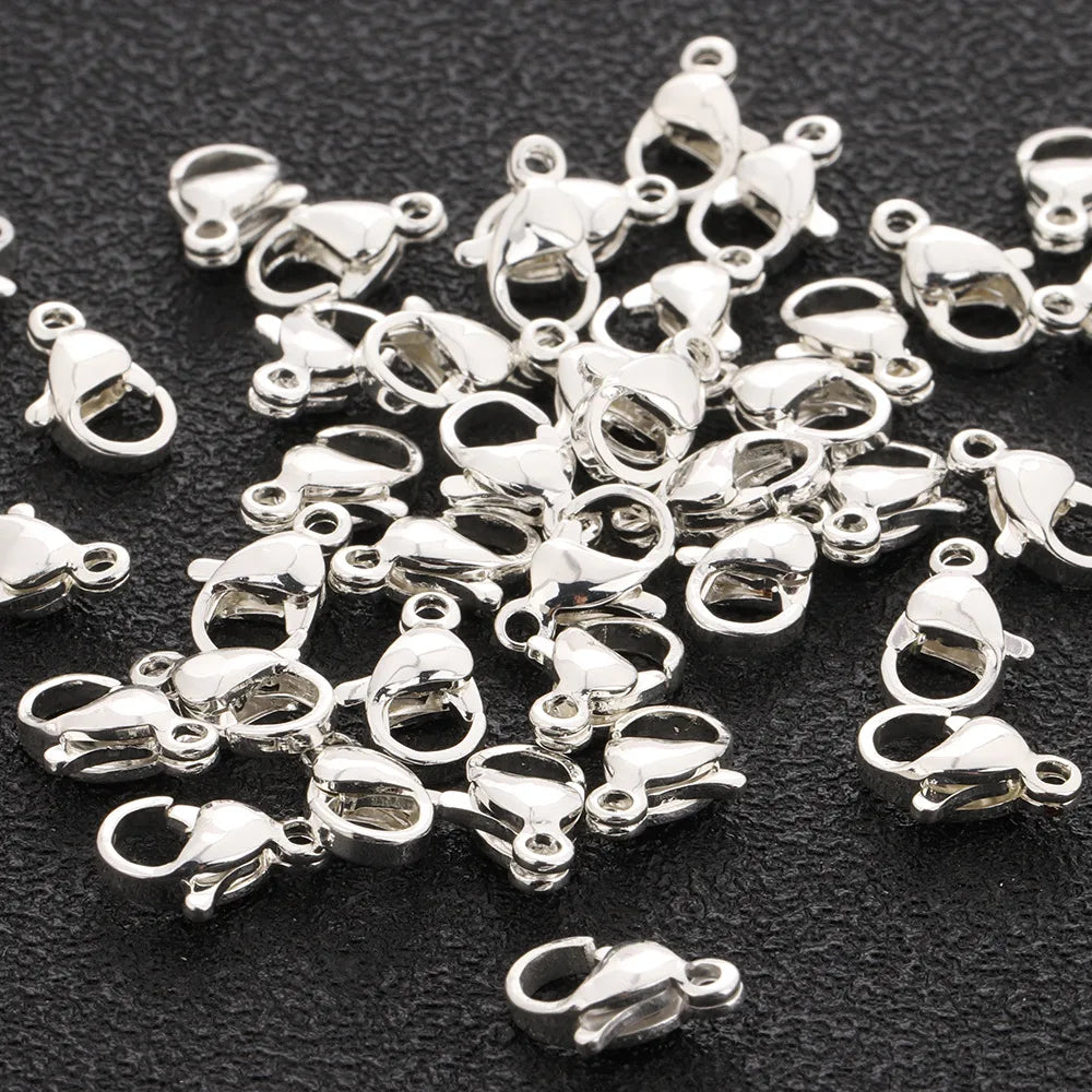 D266 Amazing New S925 Plated Stainless Steel Chain White Silver O Cross Link Necklace Bracelet Extension Chain for Jewelry Diy