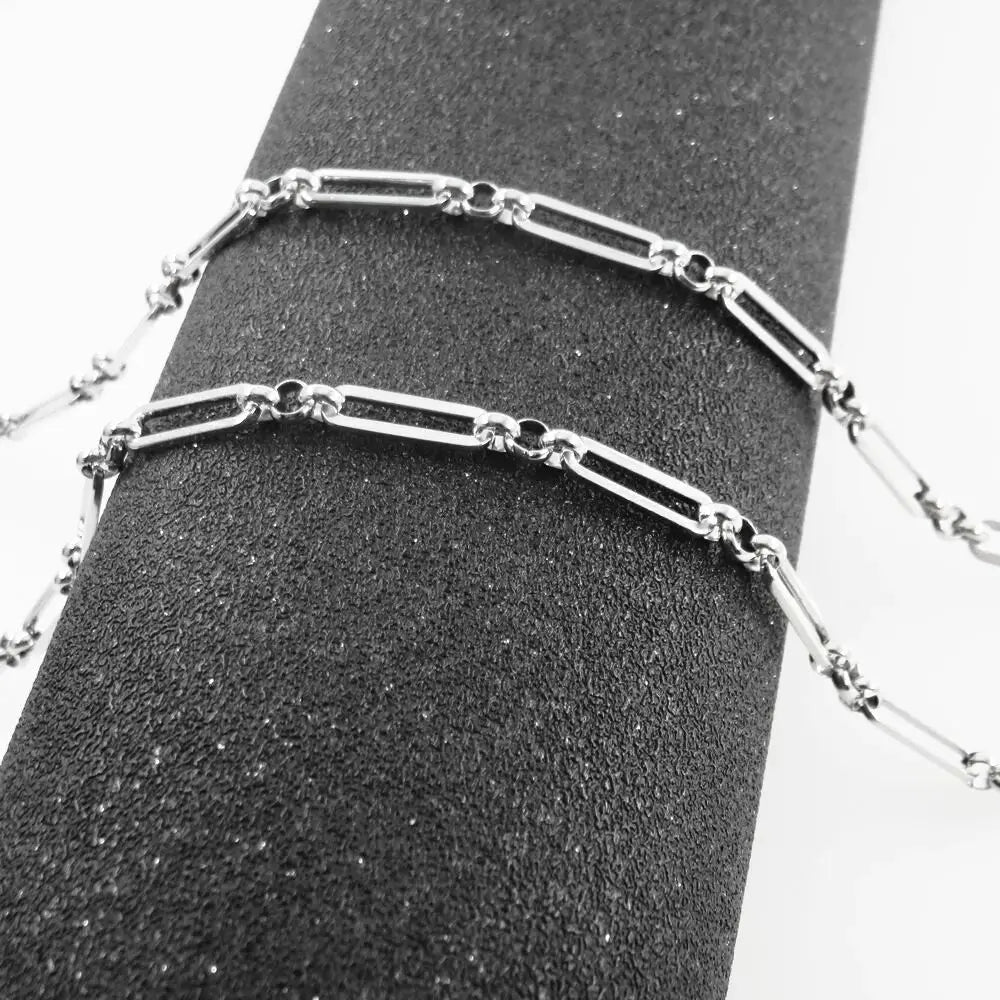 B437 High Quality Stainless Steel Chain Wholesale Gold Silver Plating Chain Beads Chain Jewelry for Handmade