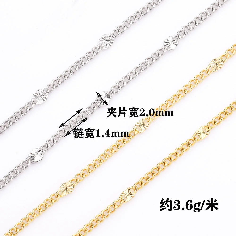 B355 Shiny Amazing Sequins Chain Small Stainless Steel Chain Wholesale Chain for Necklace Making
