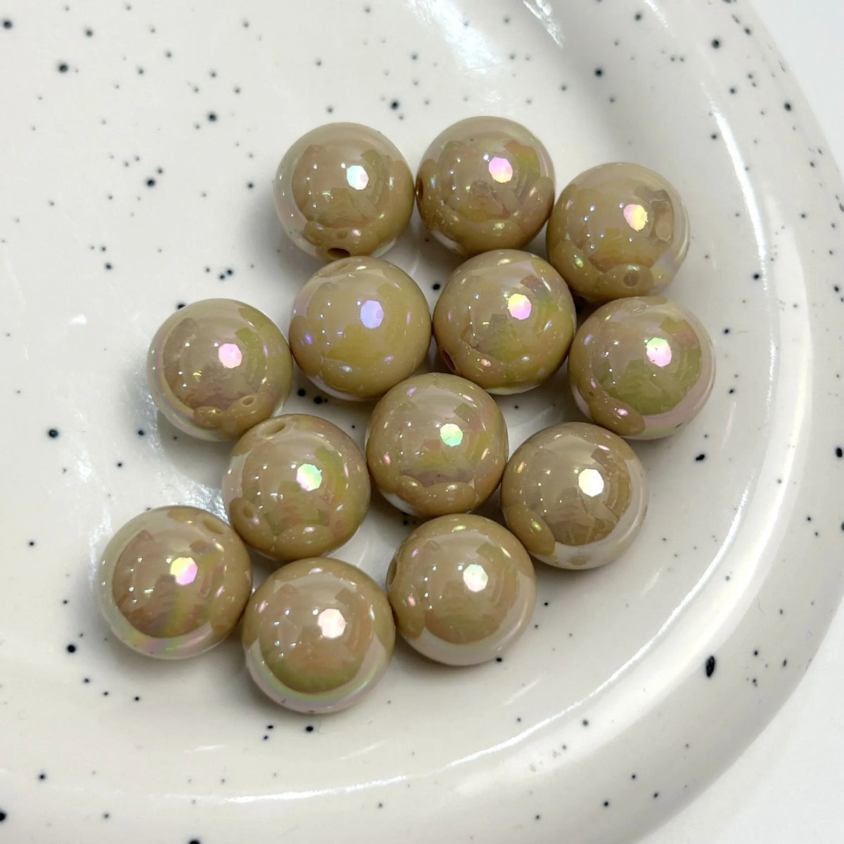 Hot Sale 500G/bag Acrylic Beads AB Plating Plastic Round Loose Beads for Mobile Phone Chain Bracelet Jewelry Making