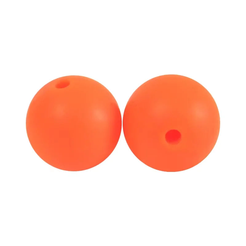100PCS Custom Wholesale 9mm 12mm 15mm Food Grade BPA Free Baby Chew Teether Silicone DIY Beads for Pen Making Accessories