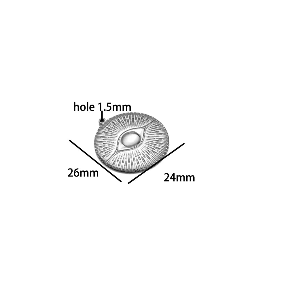 Vintage Stainless Steel18k Gold Plated Heart Flower Leaves Charms Pendant for DIY Jewelry Necklace Earring Making