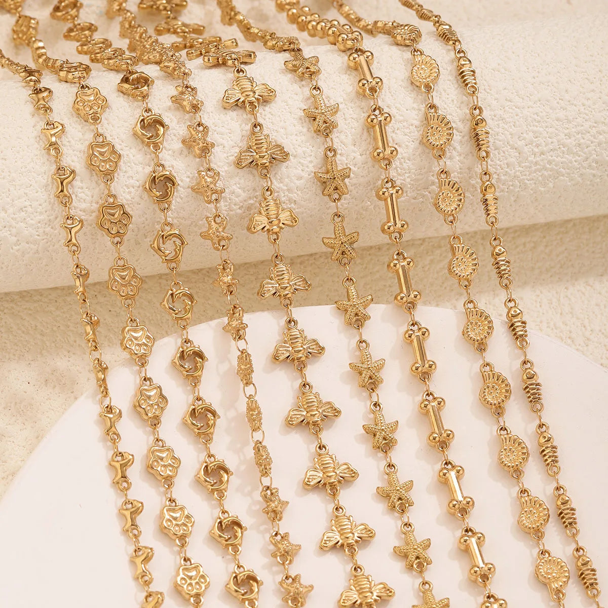 F503 Vintage Grooved Metal Spacer Beads Gold Silver Plated Stainless Steel Pumpkin Beads DIY Jewelry Making Accessories