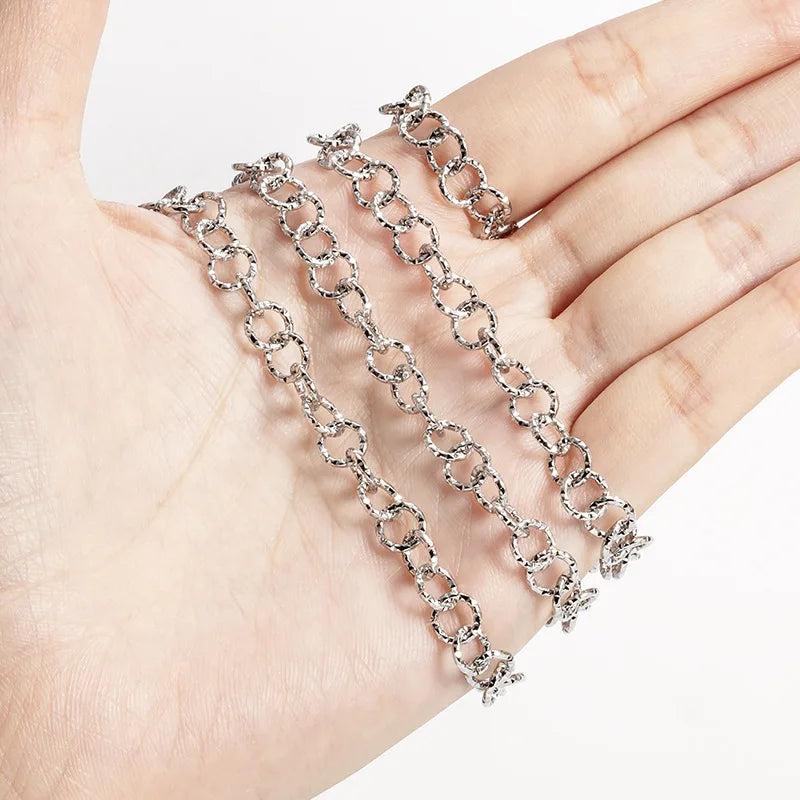 A3128 Hot Fashion High Quality Stainless Steel Chain Bulk Link Necklace Bracelet Making Jewelry Diy Findings