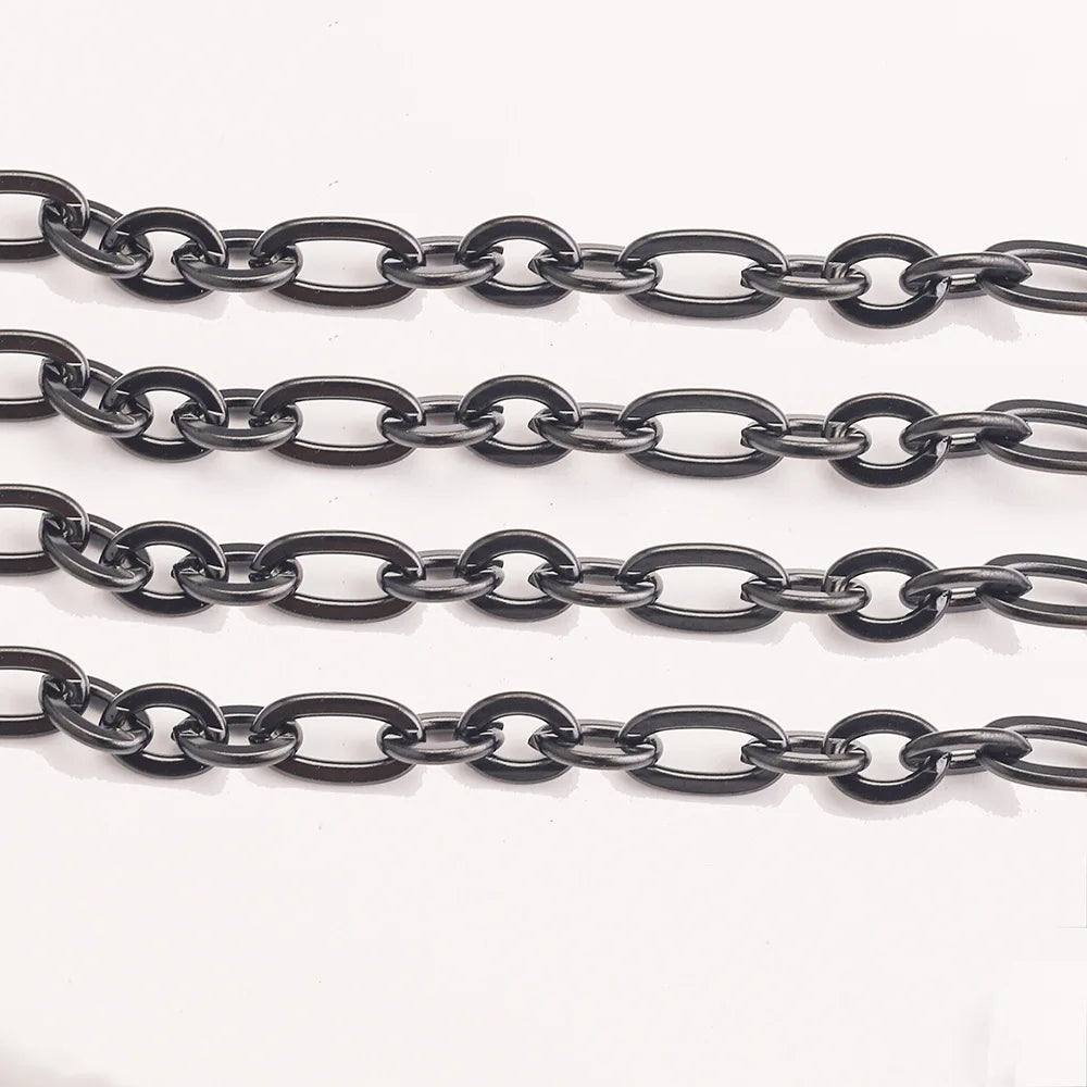 E069 0.25mm Thin Simple Chain Fashion Plated Gold Stainless Steel Cross Bulk Chain Jewelry Custom