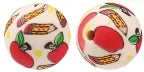 100PCS 15mm Silicone Round Printed Beads 2mm Hole Colorful Pattern Loose Beads for Bracelet Necklace DIY Jewelry Craft Making
