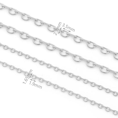 D144 Hot Fashion 18k Gold Plated Chain Necklace Bracelet Jewelry Making Bulk Roll Chain Wholesale