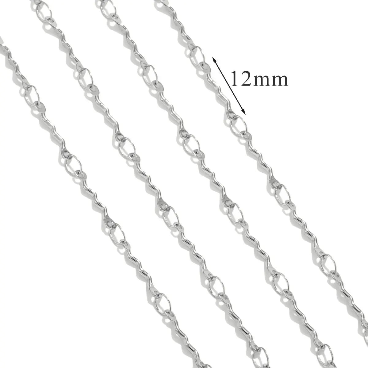 A2913 Fashion 18k Gold Plated Stainless Steel Chain Silver Necklace Bracelet Bulk Chain for Jewelry Diy Making