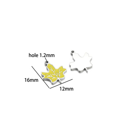 Gold Plated Stainless Steel Enamel Star Gift Bag butterfly Heart Charm Pendant for Jewelry Necklace Making Accessories