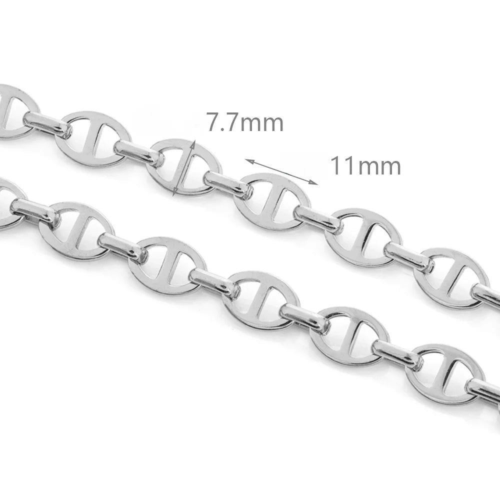 B4888 18k Gold Chain PVD Stainless Steel Bulk Chains Pig Nose Connectors Chain for Jewelry Diy