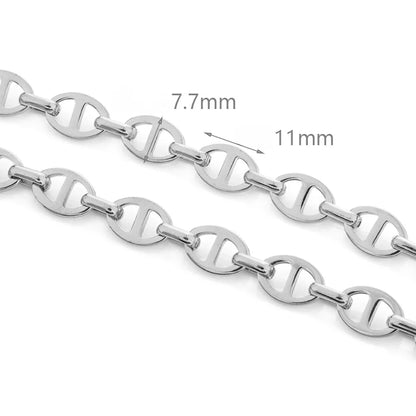 B4888 18k Gold Chain PVD Stainless Steel Bulk Chains Pig Nose Connectors Chain for Jewelry Diy