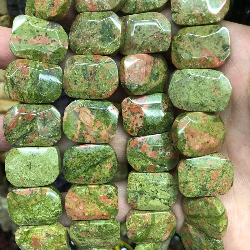 Natural Gemstone Faceted Irregular Faceted Freeform Flat Rectangle Polygon Beads Strand for Jewelry Making Bracelets Necklaces