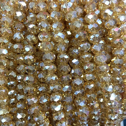 Wholesale Round Crystal 2/3/4/6/8/10/12mm Rondelle Glass Faceted Beads for DIY Jewelry Making