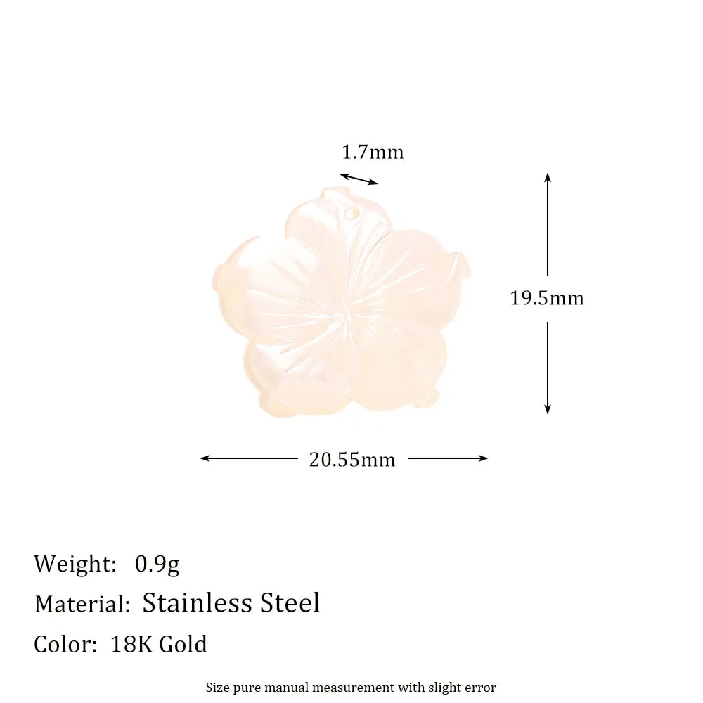 Fashion Stainless Steel 18k Gold Plated Heart Lock Flower Charms Pendant for DIY Jewelry Necklace Making