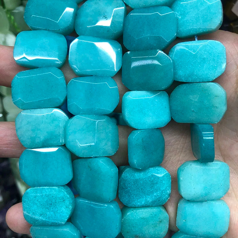 Natural Gemstone Faceted Irregular Faceted Freeform Flat Rectangle Polygon Beads Strand for Jewelry Making Bracelets Necklaces