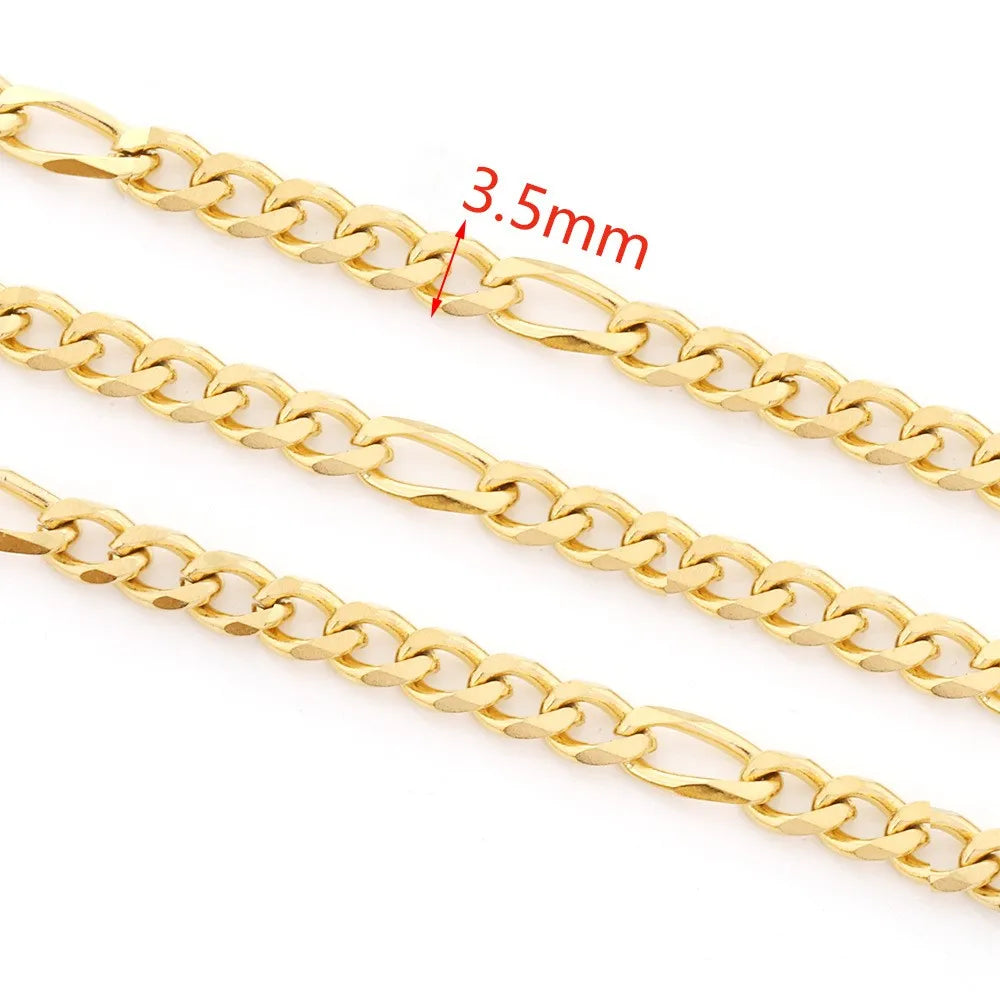 E728 Amazing High Quality Stainless Steel Chain Figaro Necklace Bulk Jewelry Roll Chain for Jewelry Diy