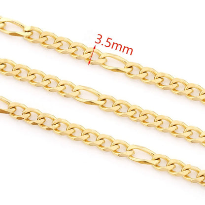 E728 Amazing High Quality Stainless Steel Chain Figaro Necklace Bulk Jewelry Roll Chain for Jewelry Diy