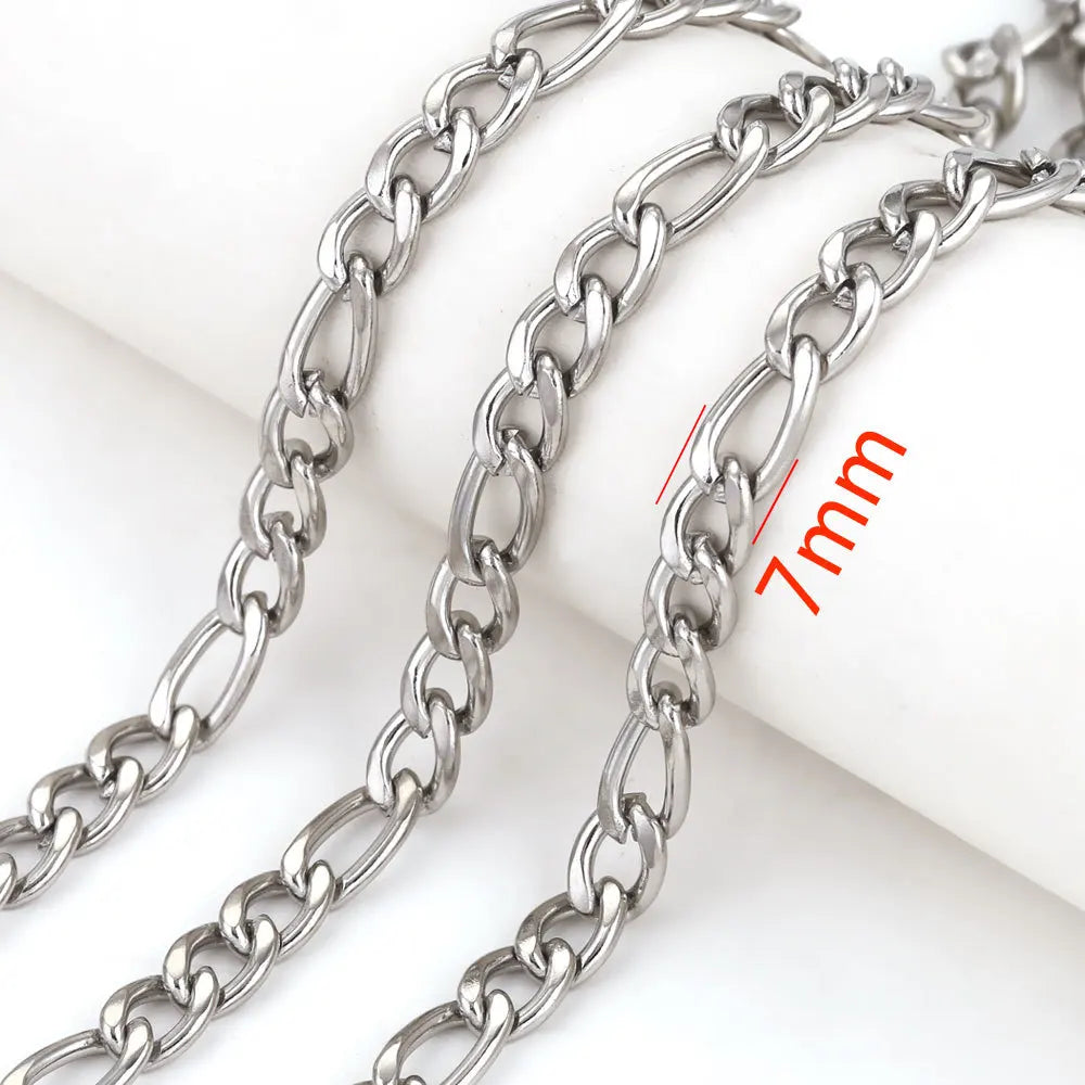 A1517 High Quality Multi Stainless Steel Chain Oval Necklace Bracelet Bulk Chain for Jewelry Making Diy