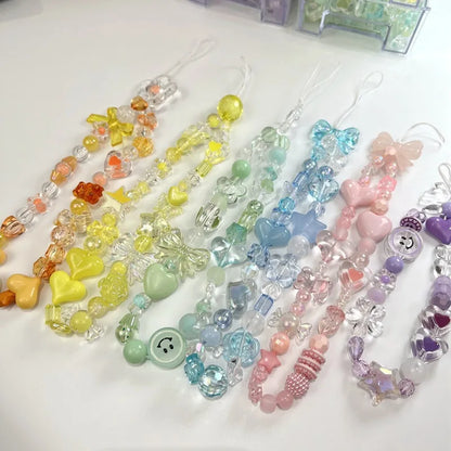 DIY Transparent Acrylic Beads Handmade Material for Jewelry Making  Bracelet Mobile Phone Chain Mixed Shapes Key Chain