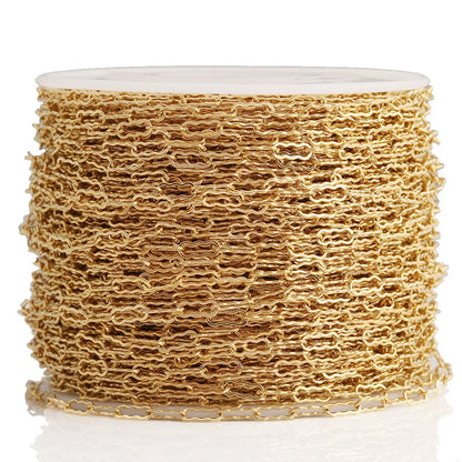D265 High Quality Peanut Shape Bulk Roll Chain Stainless Steel Necklace Bracelet Chain Making Diy Wholesale