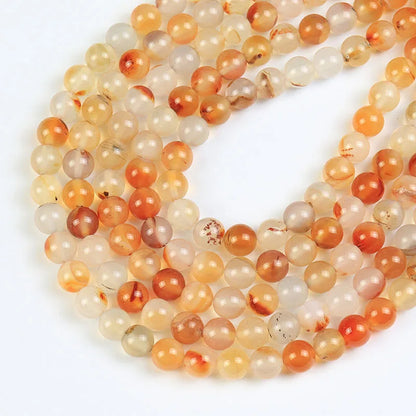 Wholesale Natural New Round Red Moss Agate Loose Gemstone Beads for DIY Jewelry Making 8MM