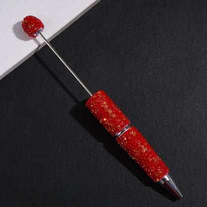 Luminous Fluorescent Beadable Clay Pens Full Covered Rhinestone Ballpoint Pens for Beadable Pen Keychain DIY Bulk Craft Supplies