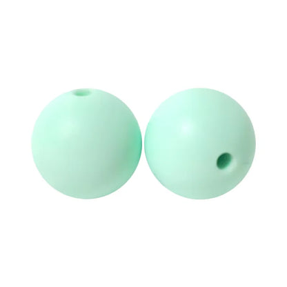 100PCS Custom Wholesale 9mm 12mm 15mm Food Grade BPA Free Baby Chew Teether Silicone DIY Beads for Pen Making Accessories